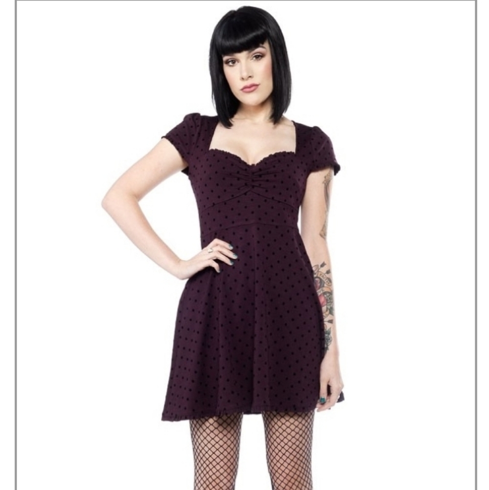 Vixen Purple Polka Dot Dress